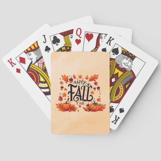 Happy Fall Y'all classic Spielkarten (Rückseite)