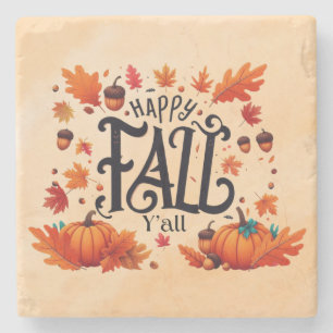 Happy Fall Y'all classic Steinuntersetzer