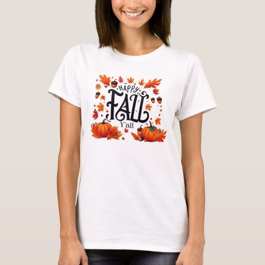 Happy Fall Y'all classic T-Shirt (Vorderseite)