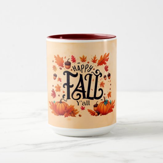 Happy Fall Y'all classic Tasse (Zentrum)