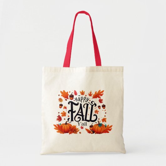Happy Fall Y'all classic Tragetasche (Vorne)