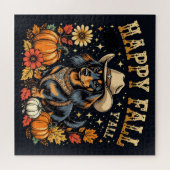 Happy Fall Y'All Dackel Puzzle (Horizontal)