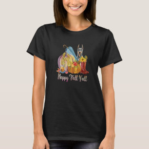 Happy Fall Y'all Doberman Hund Mama Pumpkin Fall T T-Shirt