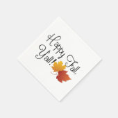 Happy Fall Ya'll Es ist Herbst Non Halloween Ernte Serviette (Ecke)