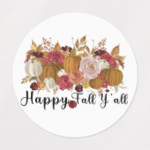 Happy Fall Y'all Etiketten (Design 2)
