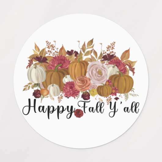 Happy Fall Y'all Etiketten (Design 2)
