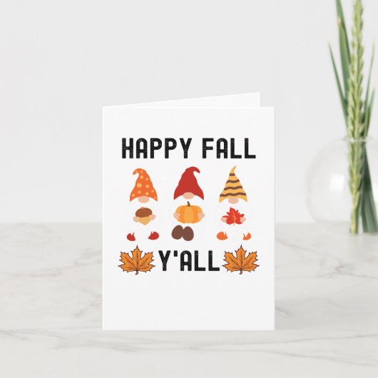 Happy Fall Y'All, Fall Brise Autumn Leaves Karte (Vorderseite)