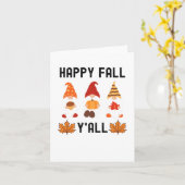 Happy Fall Y'All, Fall Brise Autumn Leaves Karte (Gelbe Blume)