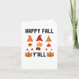 Happy Fall Y'All, Fall Brise Autumn Leaves Karte