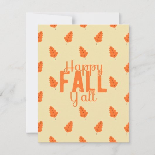 Happy Fall Yall Feiertagskarte (Vorderseite)