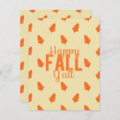 Happy Fall Yall Feiertagskarte (Vorne/Hinten)