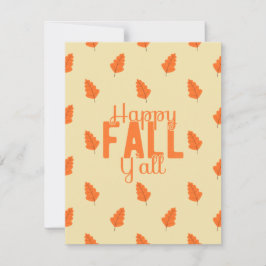 Happy Fall Yall Feiertagskarte