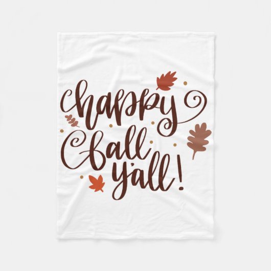 Happy Fall Yall Fleecedecke (Vorderseite)