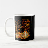 Happy Fall Y'all Floral Pumpkin Autumn Coffee Kaffeetasse (Links)