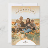 Happy Fall Y'all Foto Card Karte (Vorderseite)