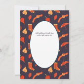 Happy Fall Ya'll Fox Hygge Folk Art Babydusche Einladung (Rückseite)