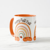 Happy Fall Y'all: Gemütliche Herbstpumpen und Blät Tasse (Vorderseite Links)