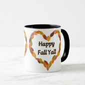 Happy Fall Y'all: Gemütliche Herbstpumpen und Blät Tasse (VorderseiteRechts)