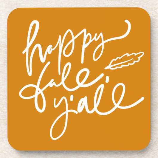 Happy Fall Y'all Getränkeuntersetzer (Vorderseite)