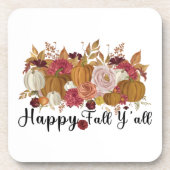 Happy Fall Y'all Getränkeuntersetzer (Vorderseite)