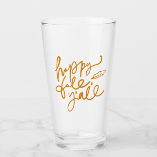 Happy Fall Y'all Glas