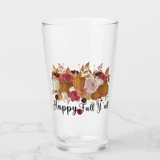 Happy Fall Y'all Glas (Vorderseite)
