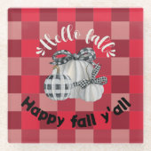 Happy Fall Y'all Glasuntersetzer (Vorderseite)