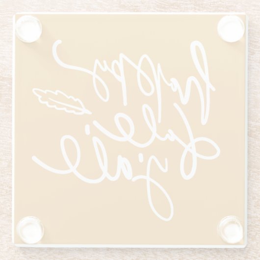 Happy Fall Y'all Glasuntersetzer (Rückseite)