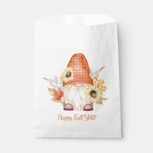 Happy Fall Y'All Gnome Geschenktütchen (Vorderseite)