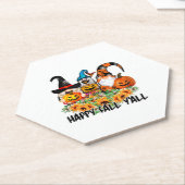 Happy Fall Y'all Gnome Leopard Gnome Sonnenblume Untersetzer (angewinkelt)