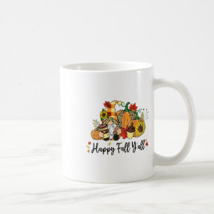 Happy Fall Y'all Gnome Leopard Pumpkin Autumn Gnom Kaffeetasse