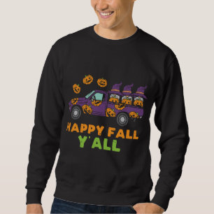 Happy Fall Y'all Gnome Leopard Pumpkin Autumn Gnom Sweatshirt