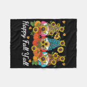Happy Fall Y'all Gnome Leopard Pumpkin Herbst Fleecedecke (Vorderseite (Horizontal))
