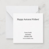 Happy Fall Y'All Gnome Mitteilungskarte (Rückseite)