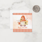 Happy Fall Y'All Gnome Mitteilungskarte (Vorderseite/Rückseite Beispiel)