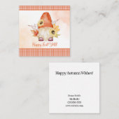 Happy Fall Y'All Gnome Mitteilungskarte (Vorne/Hinten)