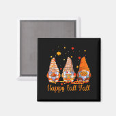 Happy Fall Y'all Gnome Pumpkin Autumn Thanksgiving Magnet (Vorderseite/Rückseite)