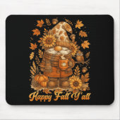 Happy Fall Y'all Gnome Pumpkin Autumn Thanksgiving Mousepad (Vorne)