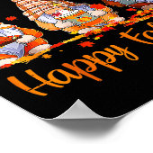 Happy Fall Y'all Gnome Pumpkin Autumn Thanksgiving Poster (Ecke)