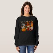 Happy Fall Y'all Gnome Pumpkin Truck Herbst Dank Sweatshirt (Vorne ganz)