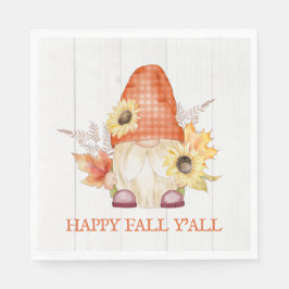 Happy Fall Y'All Gnome Serviette