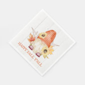Happy Fall Y'All Gnome Serviette (Ecke)