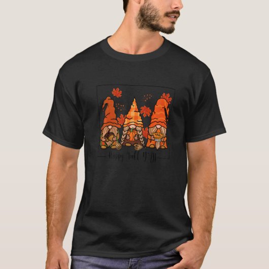 Happy Fall Yall Gnomes Autumn Fall Gnomes T-Shirt (Vorderseite)