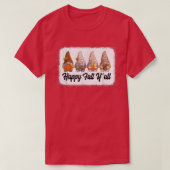 Happy Fall Yall Gnomes Leopard Kürbis Herbst als T-Shirt (Design vorne)