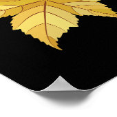 Happy Fall Y'all Herbst Ahornleaf Poster (Ecke)