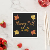 Happy Fall Y'all Herbst Ahornleaf Serviette (Beispiel)