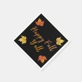 Happy Fall Y'all Herbst Ahornleaf Serviette (Ecke)