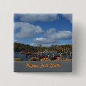 Happy Fall Y'all Herbst Anzeige nach Wasser Button (Vorderseite)