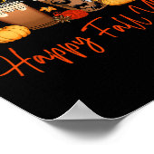 Happy Fall Y'all Herbst Black Cat Fall Pumpkin Spi Poster (Ecke)