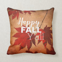 Happy Fall Y'all Herbst Blätter Typografie